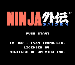 Ninja Gaiden - Virgin Edition Title Screen